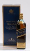 Johnnie Walker Blue Label Scotch Whisky, 43% vol. 75cl., with original box and plastic sleeve. -