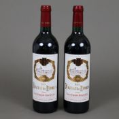 Weinkonvolut - 2 Flaschen, Vieux Château des Combes, Saint-Émilion Grand Cru 2000, jeweils 0,7 Lite