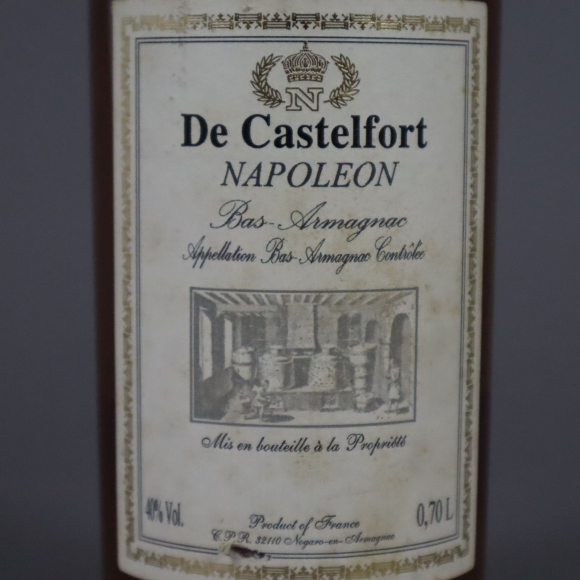 Bas-Armagnac - DE CASTELFORT NAPOLEON, abgefüllt 2015, im Eichenfass gelagert, 0,7 Liter, Versiegel - Bild 3 aus 6