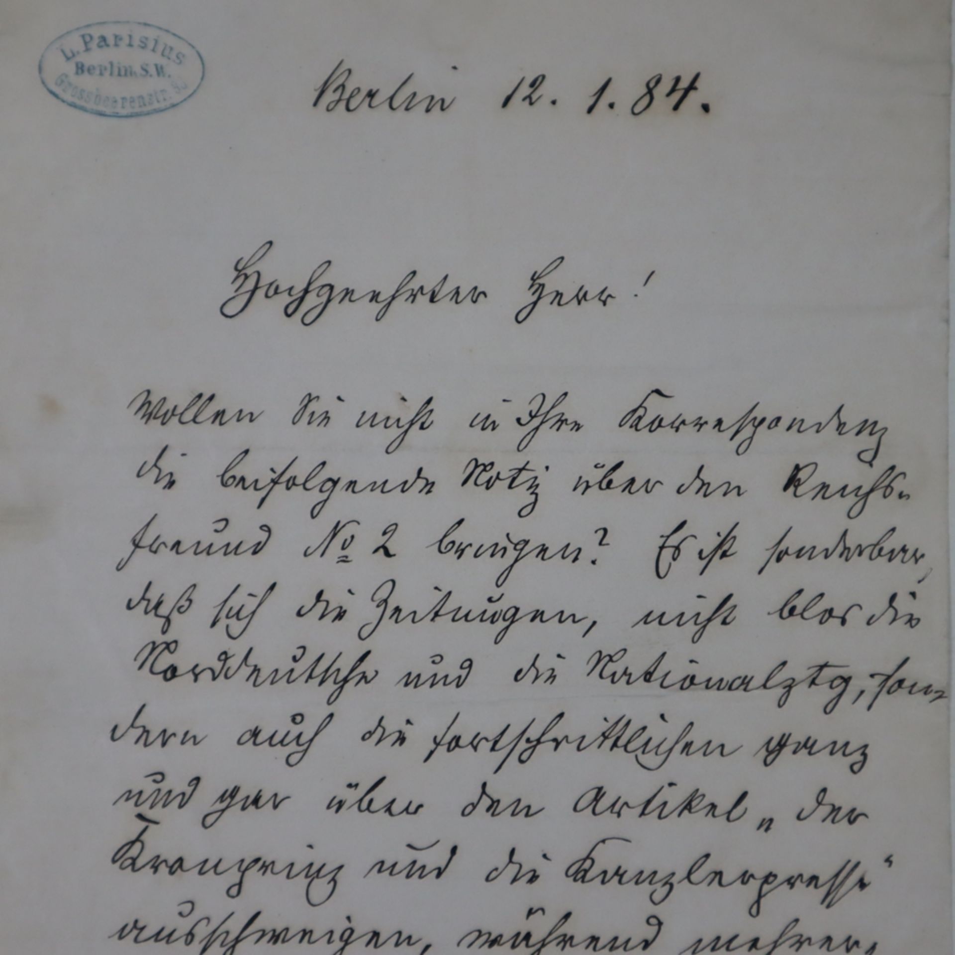 Parisius, Ludolf (1827 Gardelegen - 1900 Berlin, deutscher Jurist, Publizist und liberaler Politike - Bild 2 aus 3