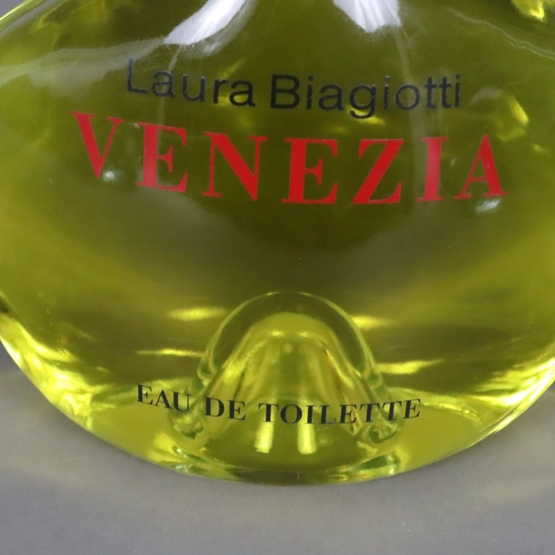 Factice "Venezia" Laura Biagiotti - Glaskorpus mit kegelförmigem Stopfen aus Kunststoff, gemarkt, b - Bild 3 aus 3