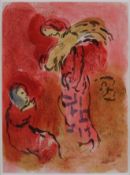 Chagall, Marc (1887 Witebsk - 1985 St. Paul de Vence) - "Ährenleserin Ruth", Farblithografie aus Bi