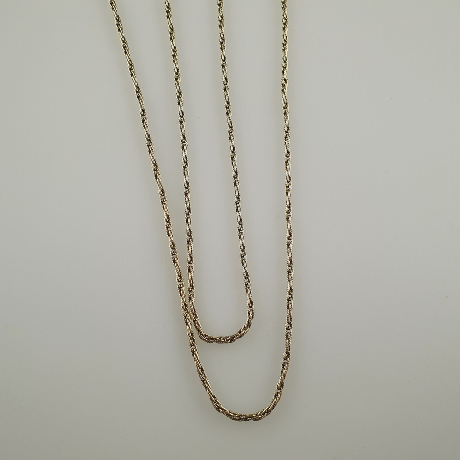 Endlos-Goldkette - Gelbgold 585/000, mit Punze, Kordelkette, L. ca. 89 cm, ca. 26,5 g - Image 4 of 4