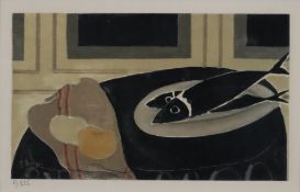 Braque, Georges (1882 Argenteuil - 1963 Paris) - "Les poissons noirs", Farblithografie aus der Folg