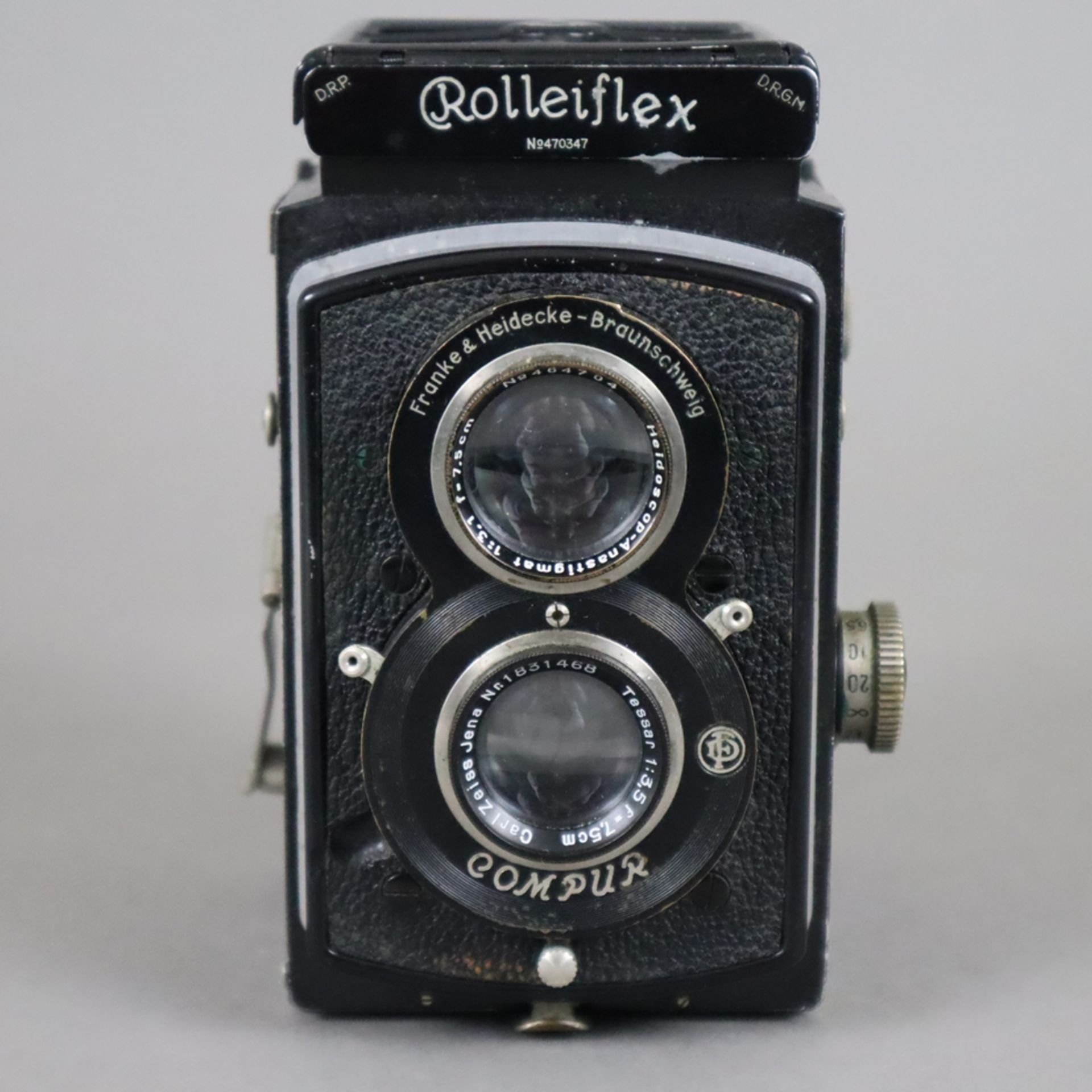 Spiegelreflexkamera Rolleiflex - Compur, Franke & Heidecke, Braunschweig, schwarzes Gehäuse Nr. 470 - Bild 3 aus 5