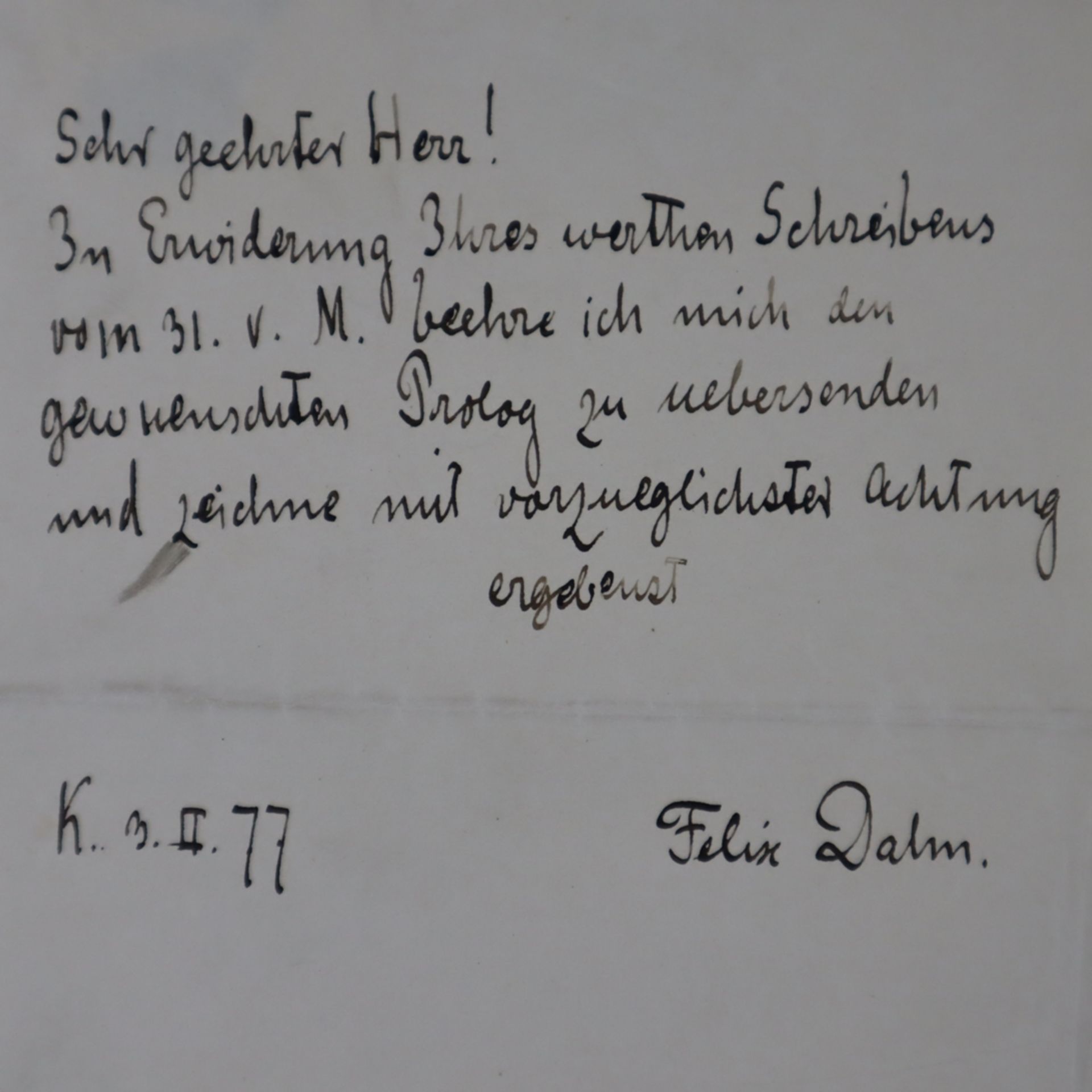 Dahn, Felix (1834 Hamburg - 1912 Breslau, deutscher Rechtswissenschaftler, Schriftsteller und Histo - Bild 3 aus 6