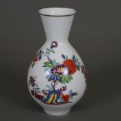 Vase - Meissen, 20.Jh., "Kakiemon"-Dekor, Porzellan, polychrome Bemalung im asiatischen Stil, Golds