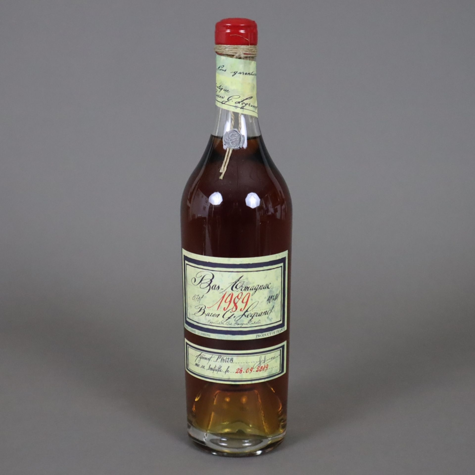 Armagnac - Baron Gaston Legrand, 1989, 0,7 Liter, in Holzbox - Bild 2 aus 8