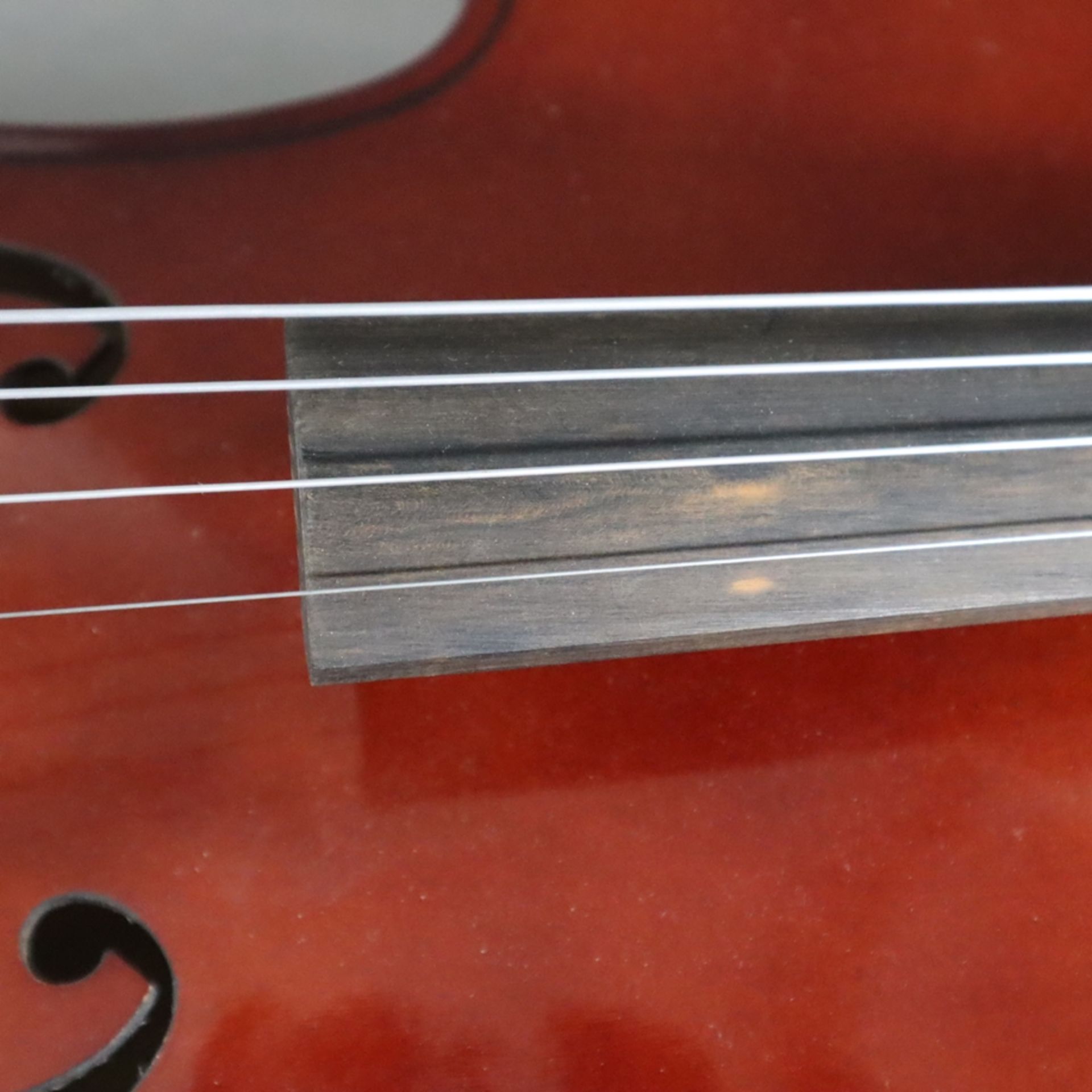 Cello - Kindergröße, innen mit Aufkleber "Made in Czechoslovakia", Holzkorpus mit zwei f-Löchern, S - Bild 5 aus 12