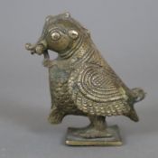 Vogelfigur - Indien, um 1900, Bronze, dargestellt ist Hamsa, eine mythische Gans und Reittier des h