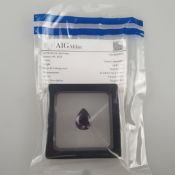 Loser Almandin - 16,87 ct., im Tropfenschliff, purpur-rot, transparent, Maße: 21,2 x 15,7 x 5,9 mm,