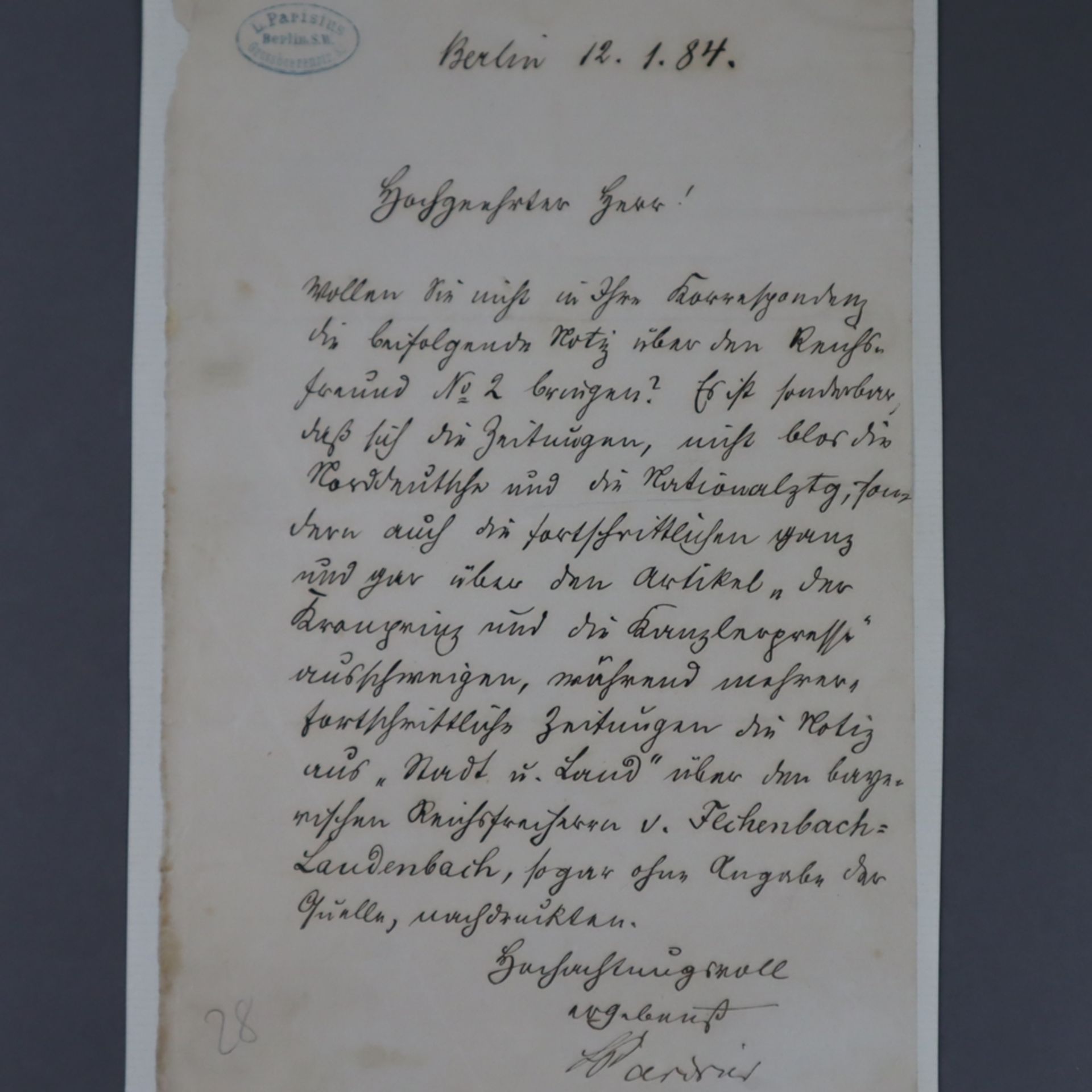 Parisius, Ludolf (1827 Gardelegen - 1900 Berlin, deutscher Jurist, Publizist und liberaler Politike