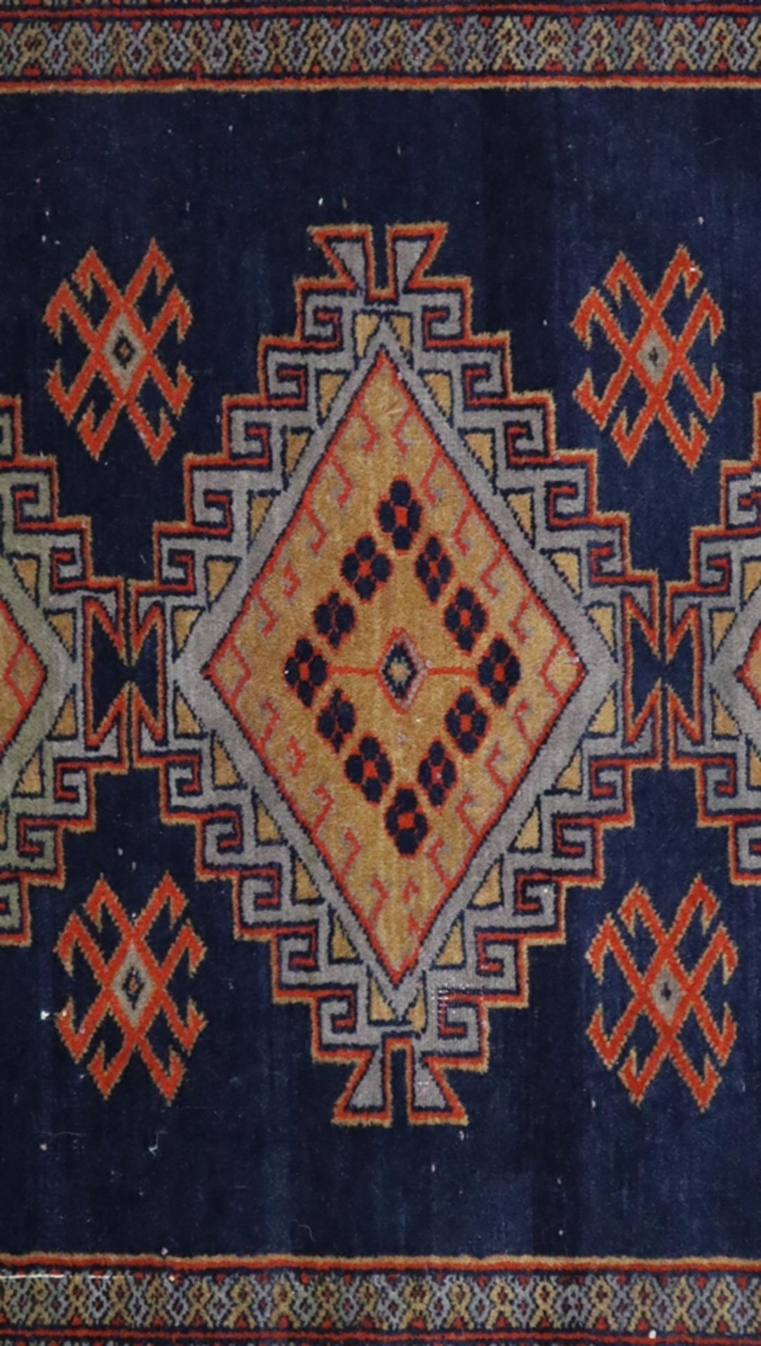Turkmene - Wolle, ca.194 x 118cm, alte Farben, nicht gereinigt, älter, Gebrauchsspuren - Bild 2 aus 7