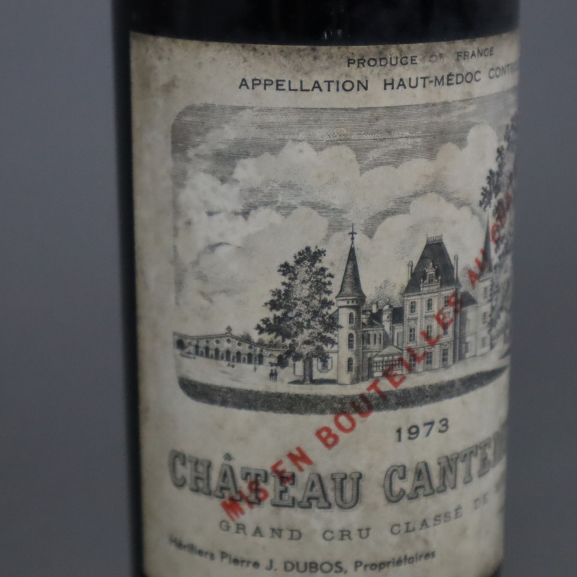 Wein - CHÂTEAU CANTEMERLE 1973, Grand Cru Classé de Médoc, 0,7 Liter, Etikett verschmutzt - Bild 5 aus 6