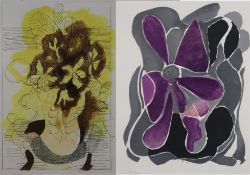 Braque, Georges (1882 Argenteuil - 1963 Paris) - Zwei Farblithografien, 1x "Le bouquet (Fleurs jeun