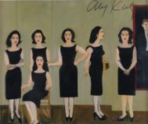 Katz, Alex (*1927 Brooklyn, New York City) - "The black dress" (1960), Farboffsetdruck, handsignier