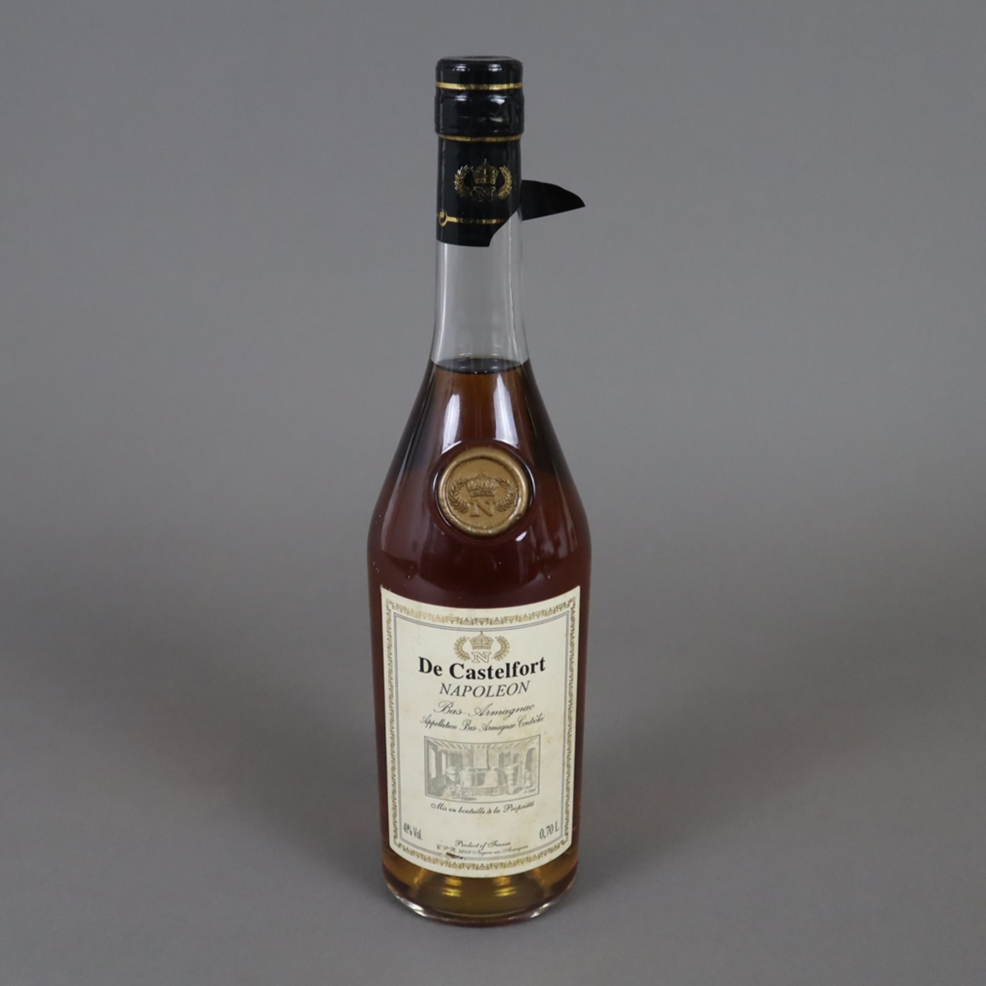 Bas-Armagnac - DE CASTELFORT NAPOLEON, abgefüllt 2015, im Eichenfass gelagert, 0,7 Liter, Versiegel