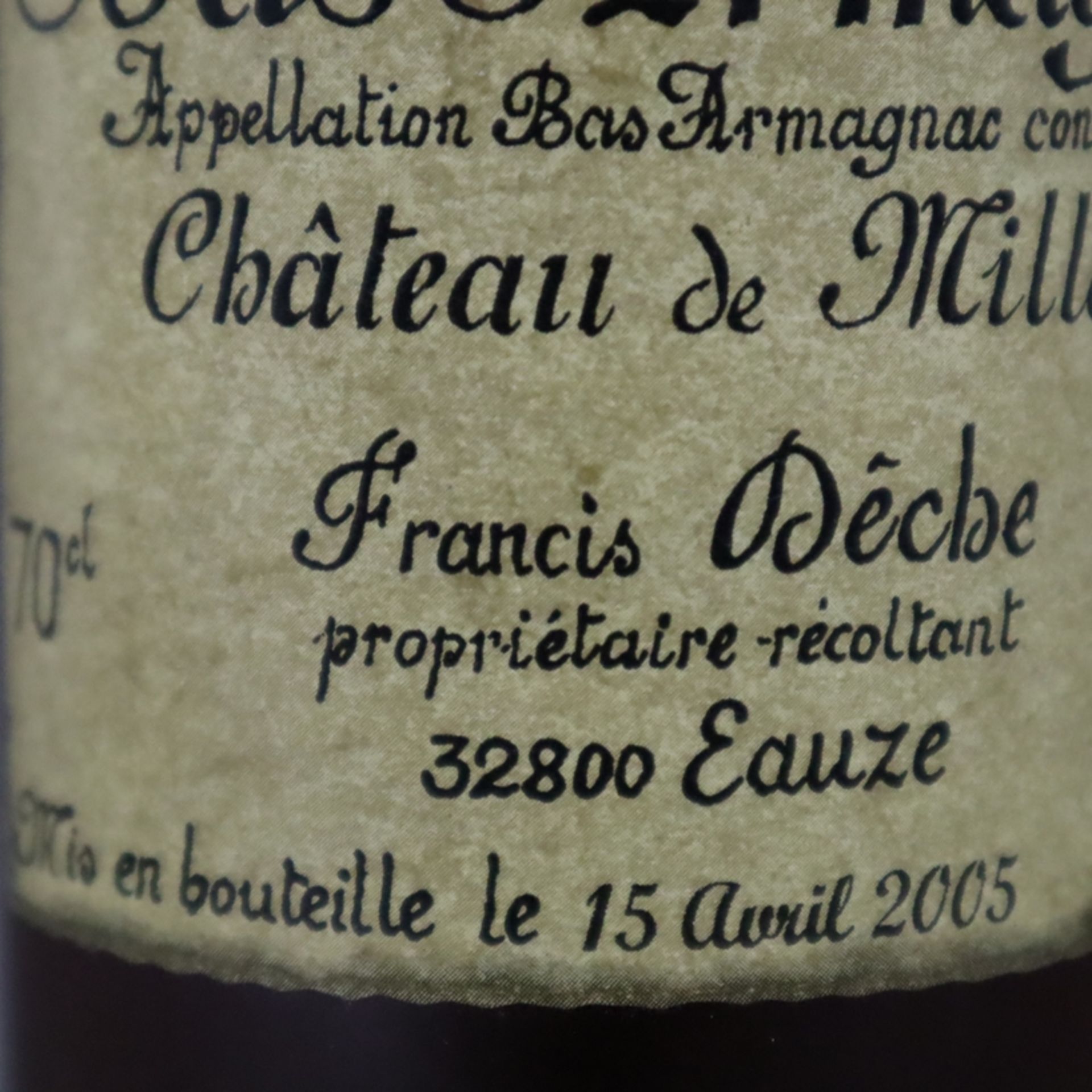 Bas-Armagnac -1988 Château de Millet, Vintage Bas-Armagnac, Abfüllung 2005, 0,7 Liter - Bild 5 aus 5