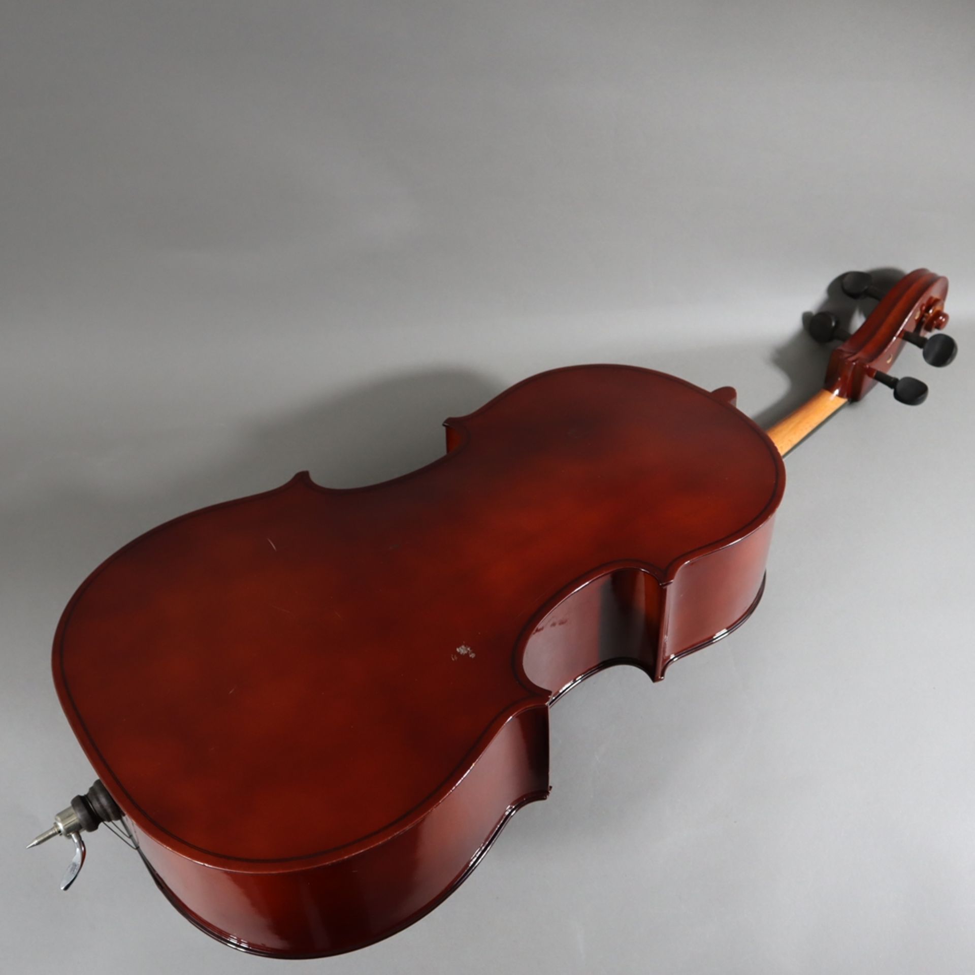 Cello - Kindergröße, innen mit Aufkleber "Made in Czechoslovakia", Holzkorpus mit zwei f-Löchern, S - Bild 6 aus 12