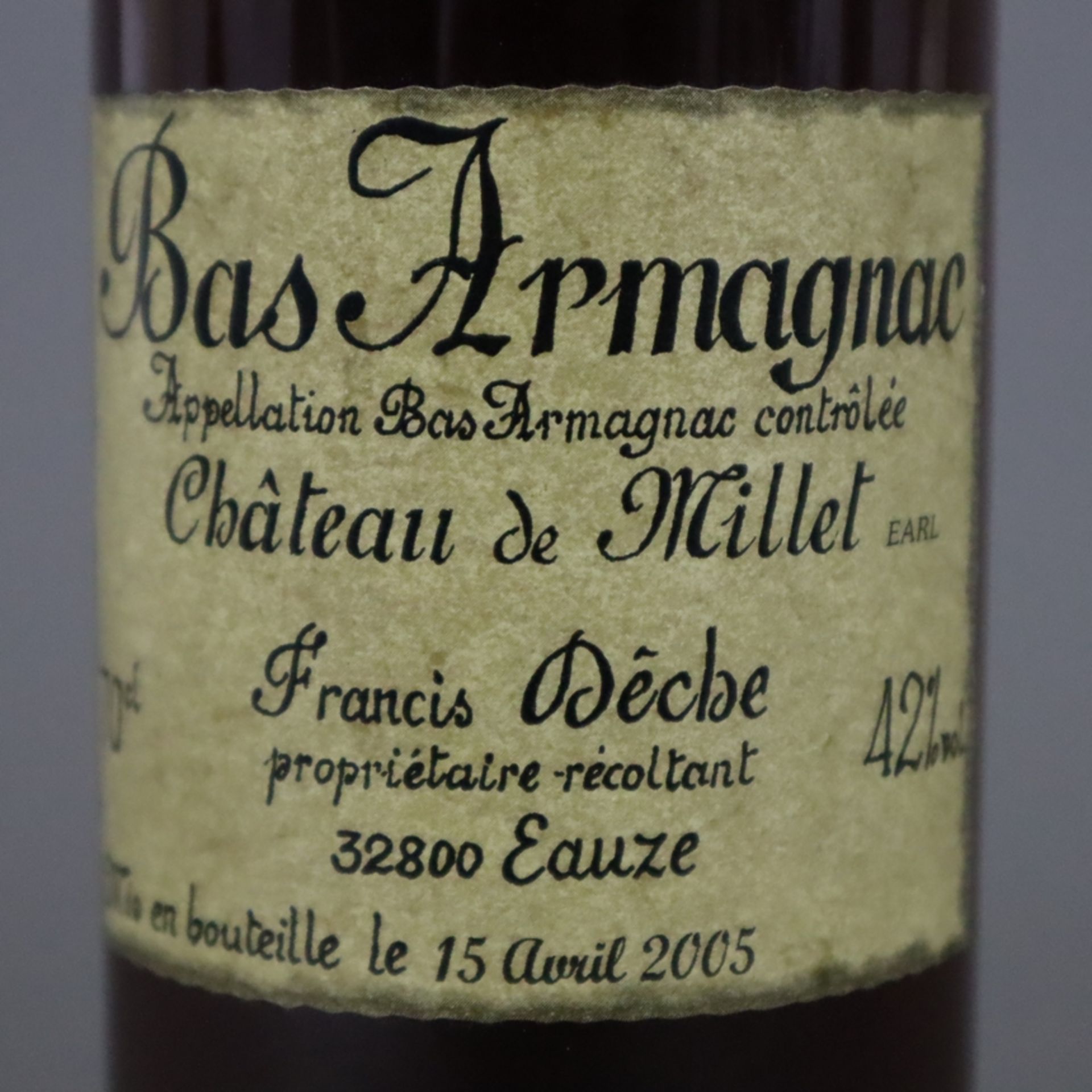 Bas-Armagnac -1988 Château de Millet, Vintage Bas-Armagnac, Abfüllung 2005, 0,7 Liter - Bild 4 aus 5