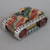Panzer A588 - Arnold, Mimikry, Blech, lackiert, Ketten aus Stahlblech, Uhrwerk, Funktion eingeschrä