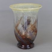 Ikora-Vase - WMF, Geislingen, Form E691/5027 um 1936, Dekortechnik von Karl Wiedmann, farbloses Kri