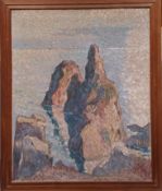 Strohbach, Hans (1891-1949) - Felsenklippe, Öl auf Leinwand, rechts unten monogrammiert und datiert