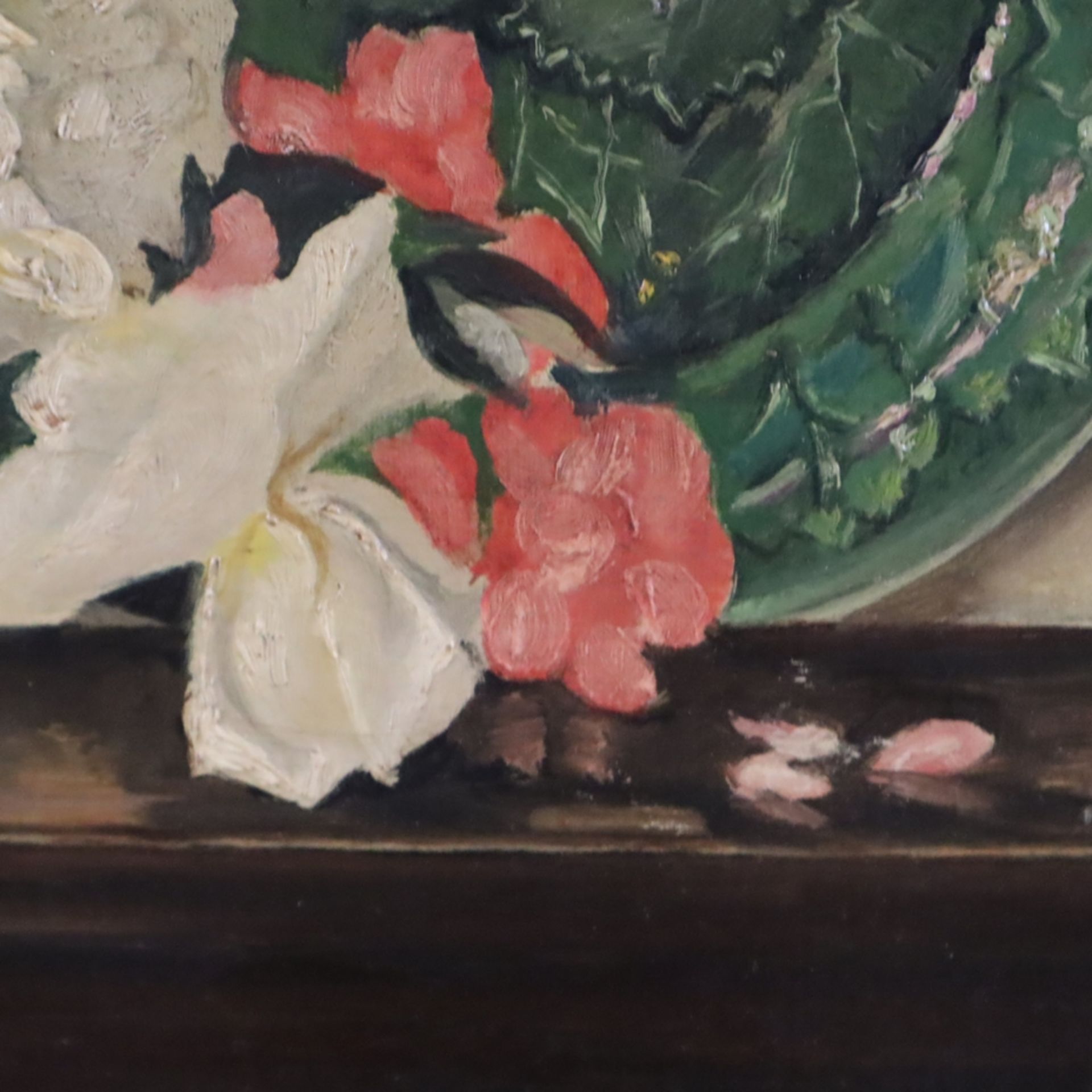 Unbekannte/r Künstler/in-nach 1900 - Stillleben mit Blüten in Vase und Keramikschale auf einer Anri - Image 6 of 10