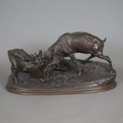 Hirschgruppe nach der Bronzeskulptur „Combat de Cerfs“ von Thomas Francois Cartier (1879 - 1943) - 