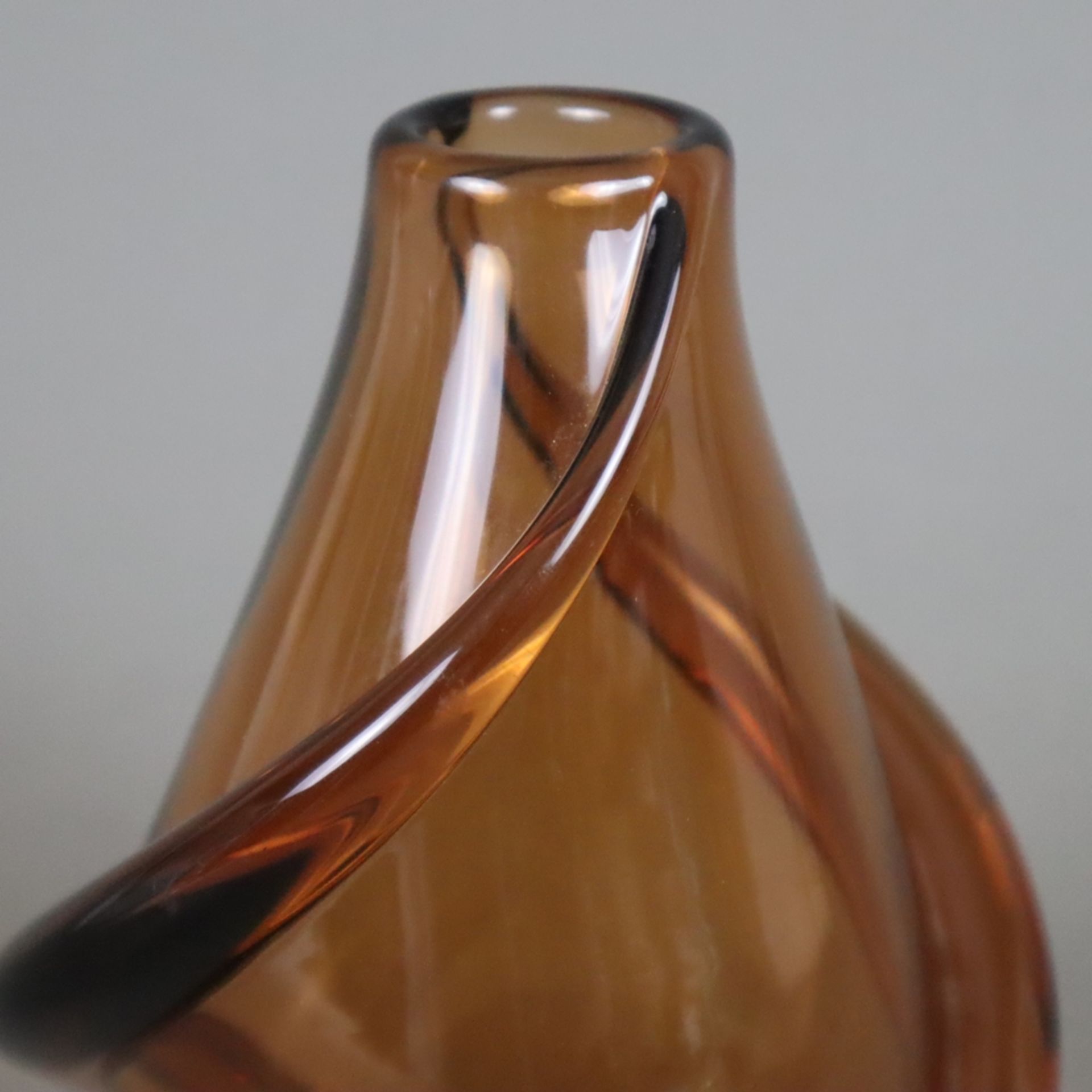 Zwei Vasen - Tschechien, Entwurf: Miroslav Klinger, wohl Zelezny Brod Sklo (ZBS), dickwandiges Glas - Bild 6 aus 7