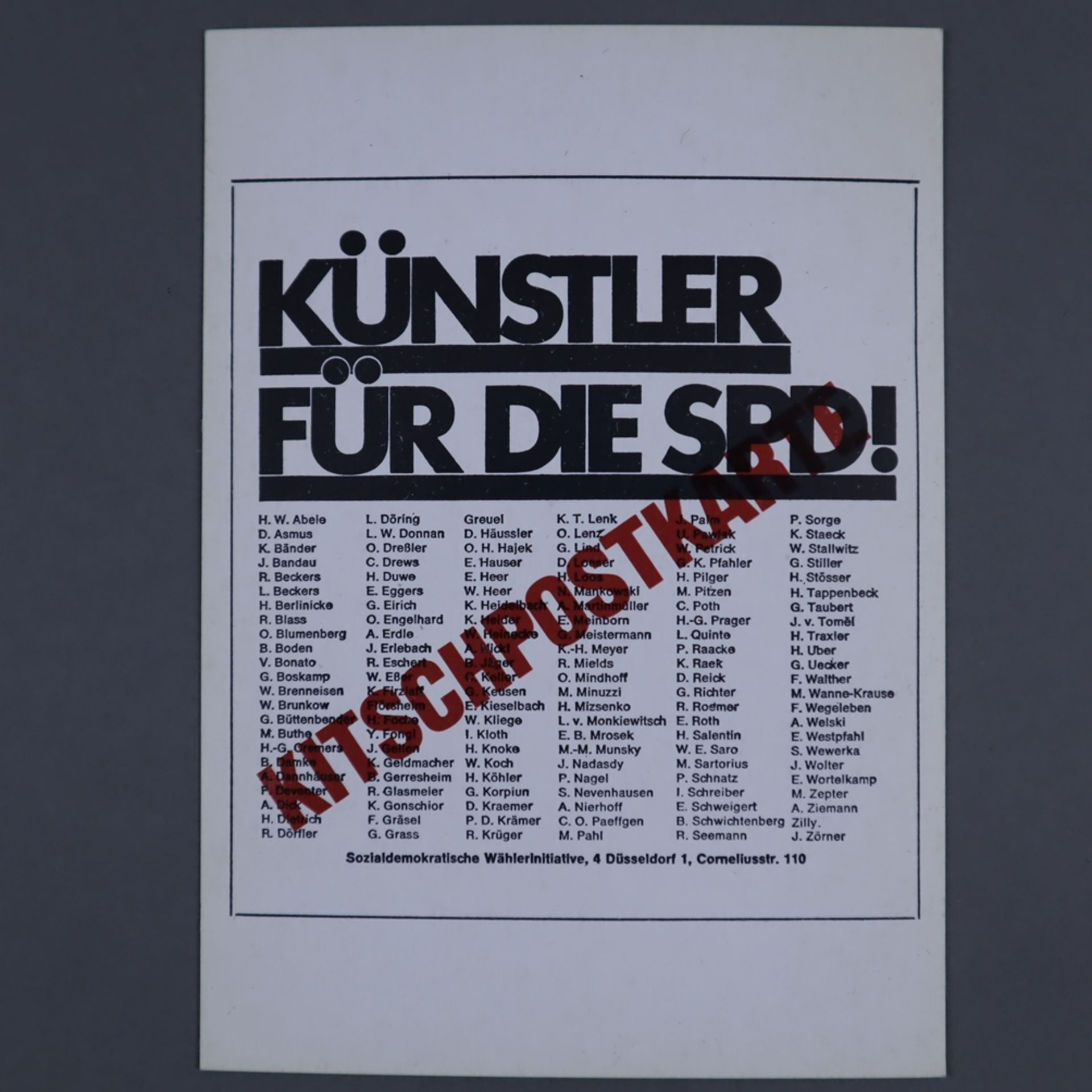 Beuys, Joseph (1921 Krefeld - 1986 Düsseldorf) - Pappschachtel mit 20 Postkarten, Edition Staeck, H - Bild 8 aus 10