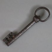 Großer Barockschlüssel -Eisen, Alters- bzw. Gebrauchsspuren, L.ca.17cm