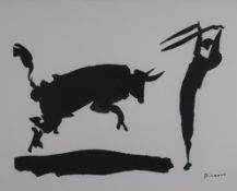 Picasso, Pablo (1881 Malaga -1973 Mougins) - "Stierkampf III", Stierkampfszene nach dem Original au