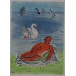 Dufy, Raoul (1877 Le Havre - Forcalquier 1953) - "Sirène", Farblithografie aus der Folge "Côtes nor
