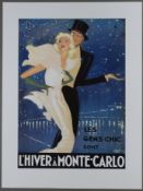 Domergue, Jean Gabriel (1899 Bordeaux - 1962 Paris) - "L'Hiver A Monte-Carlo. Les Gens Chic Sont", 