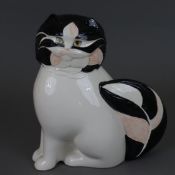 Sitzende Katze - Goebel, Keramik, farbig bemalt, Entwurf von George Selim (1984), rückseitig signie