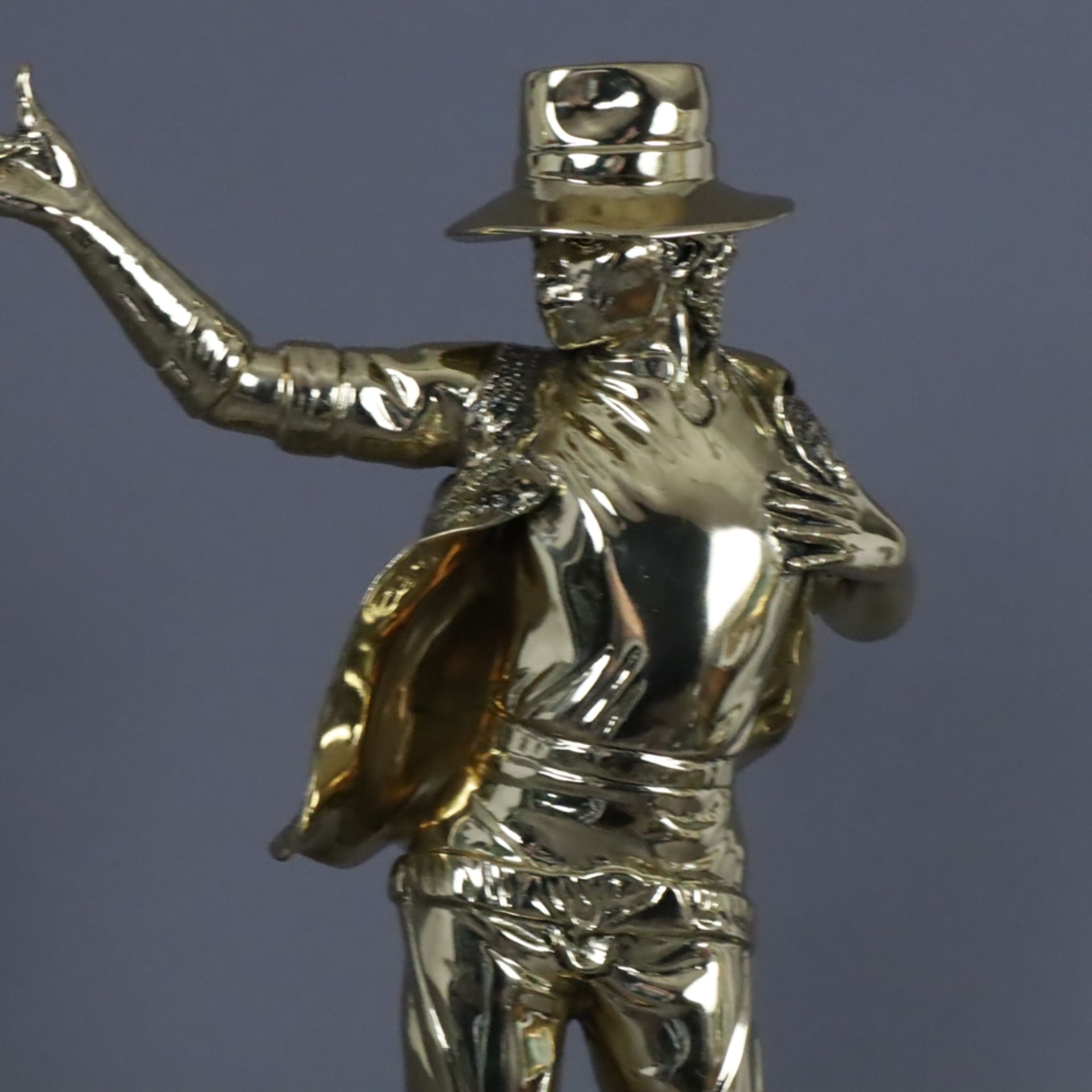 "Michael Jackson" - exklusives Design, Messing hochglanzpoliert, handgeformt, Gewicht ca. 6.600 g, - Image 5 of 8