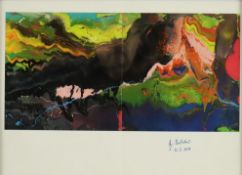 Richter, Gerhard (*1932 Dresden) - Motiv nach dem Gemälde "Flow 933-3", Sonderdruck, rechts unten m