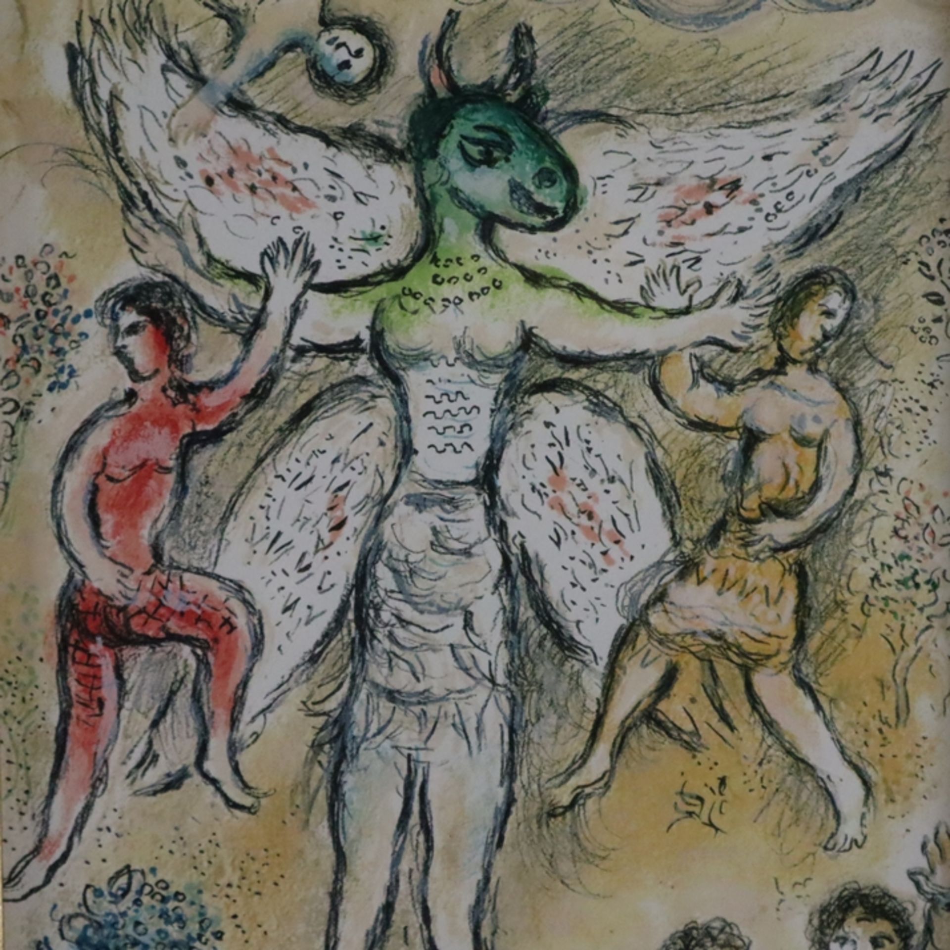 Chagall Marc ((1887-1985) - „Eupeithes“, Farblithografie aus Homère, L'Odyssée II, überaus aufwendi - Bild 3 aus 5
