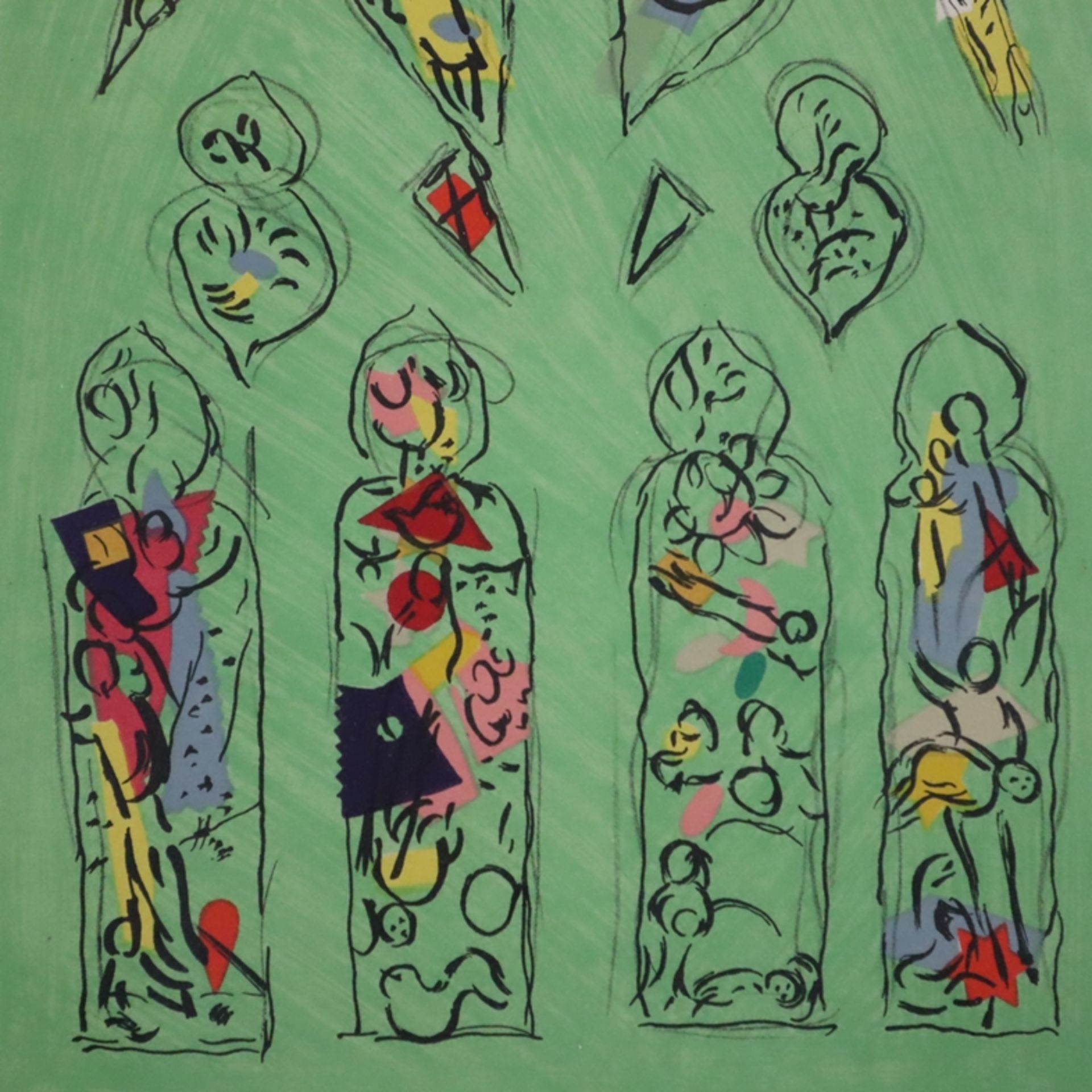 Chagall, Marc (1887 Witebsk - 1985 St. Paul de Vence) - "Glasmalereien für Metz", Farblithographie - Image 4 of 4