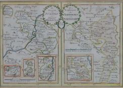 Landkarte - "Die Staaten des Fürsten zu Nassau Weilburg" und "Die Ländereien des Freyherrn von Ried