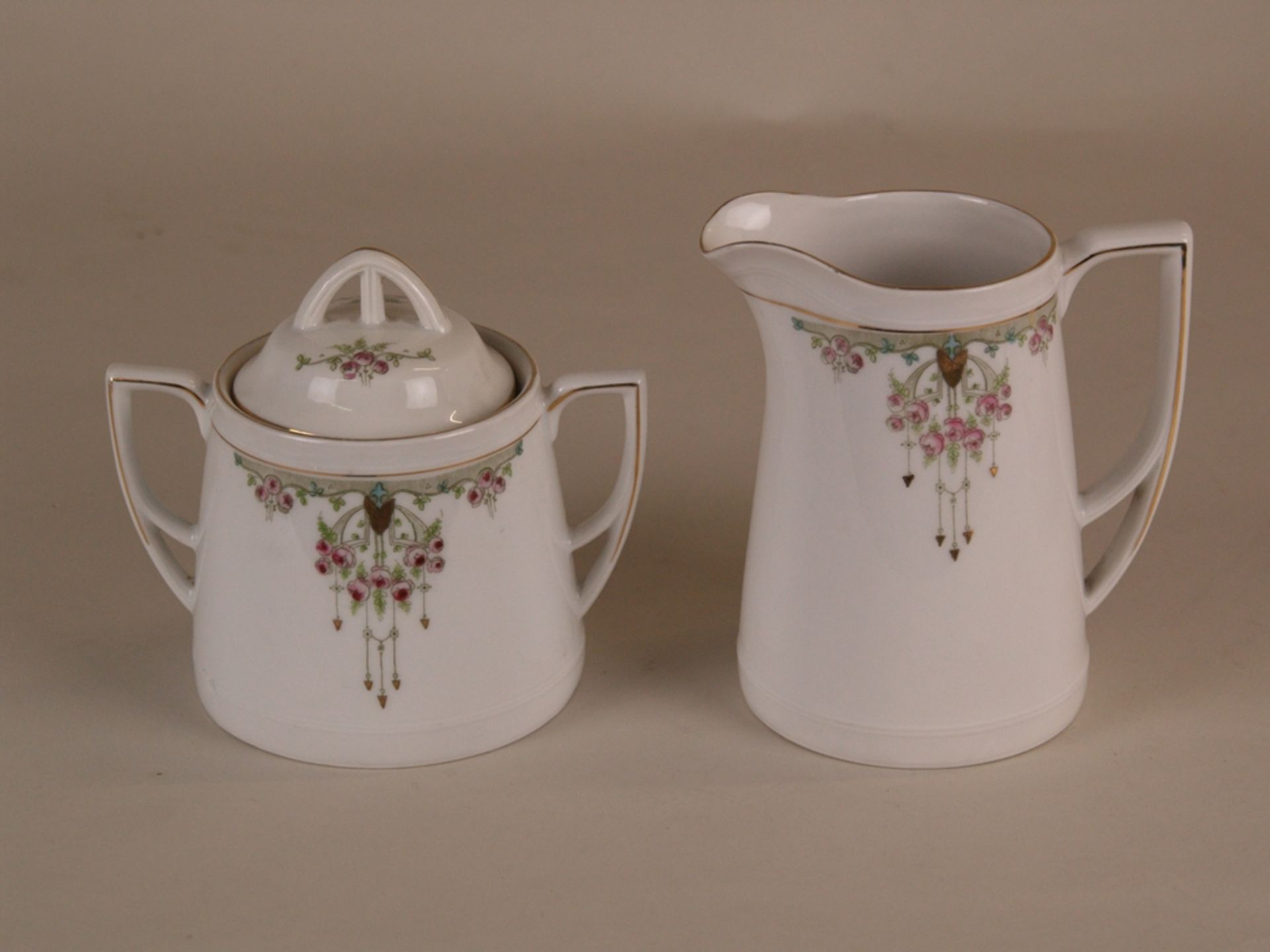 Jugendstil-Kaffeeservice - deutsch, Porzellanmanufaktur Carl Robert Tielsch, Altwasser, schlichte F - Image 3 of 5