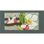 Fußmann, Klaus (*1938 Velbert) - "Kirschblüten", 2016, Farblinolschnitt, unten rechts signiert und