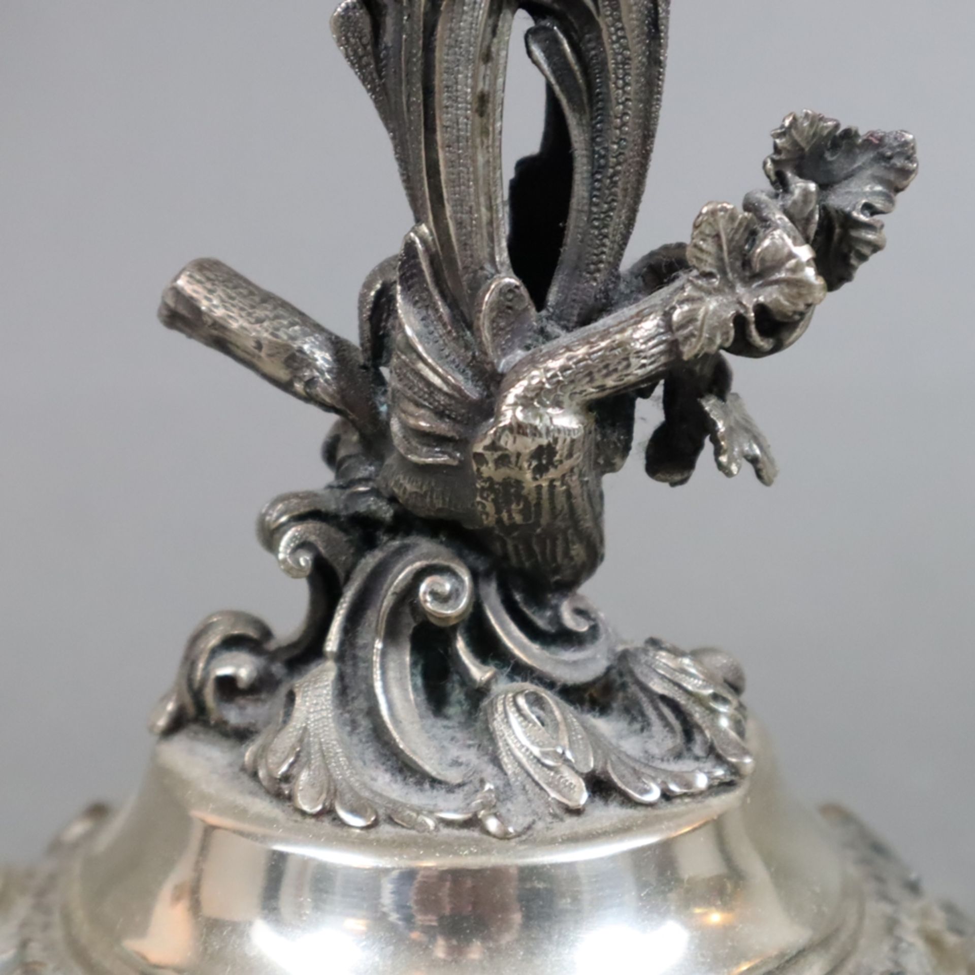 Silberleuchter - Silber 800/000, 5-flammiger Standleuchter mit Akanthus- und C-Schwung-Dekor, runde - Image 5 of 9