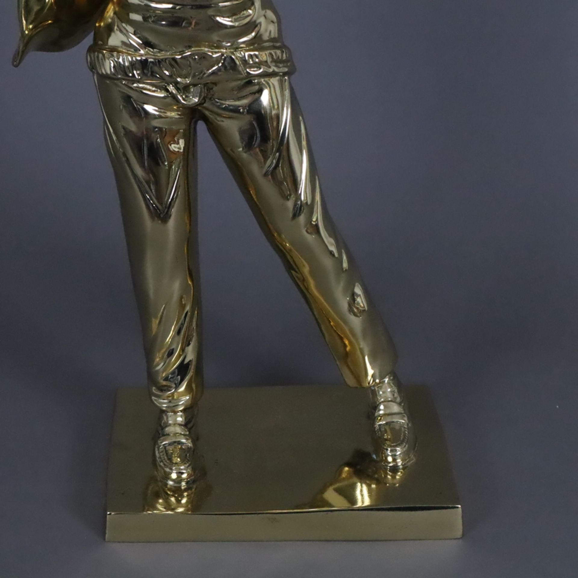 "Michael Jackson" - exklusives Design, Messing hochglanzpoliert, handgeformt, Gewicht ca. 6.600 g, - Image 6 of 8