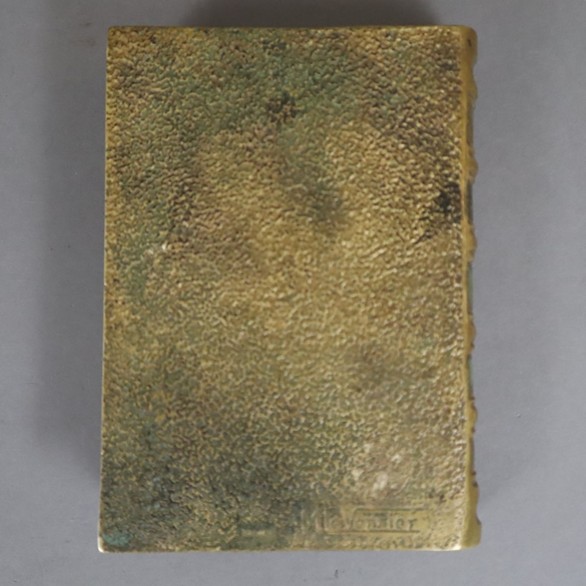 Le Verrier, Max (1891 Neuilly-sur-Seine -1973 Paris ) - Bronze-Schatulle, Buchform mit reliefiertem - Bild 5 aus 7