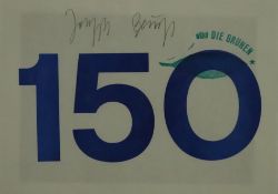 Beuys, Joseph (1921 Krefeld - 1986 Düsseldorf) - "150", Schablonendruck mit dem Stempel "wählt die 
