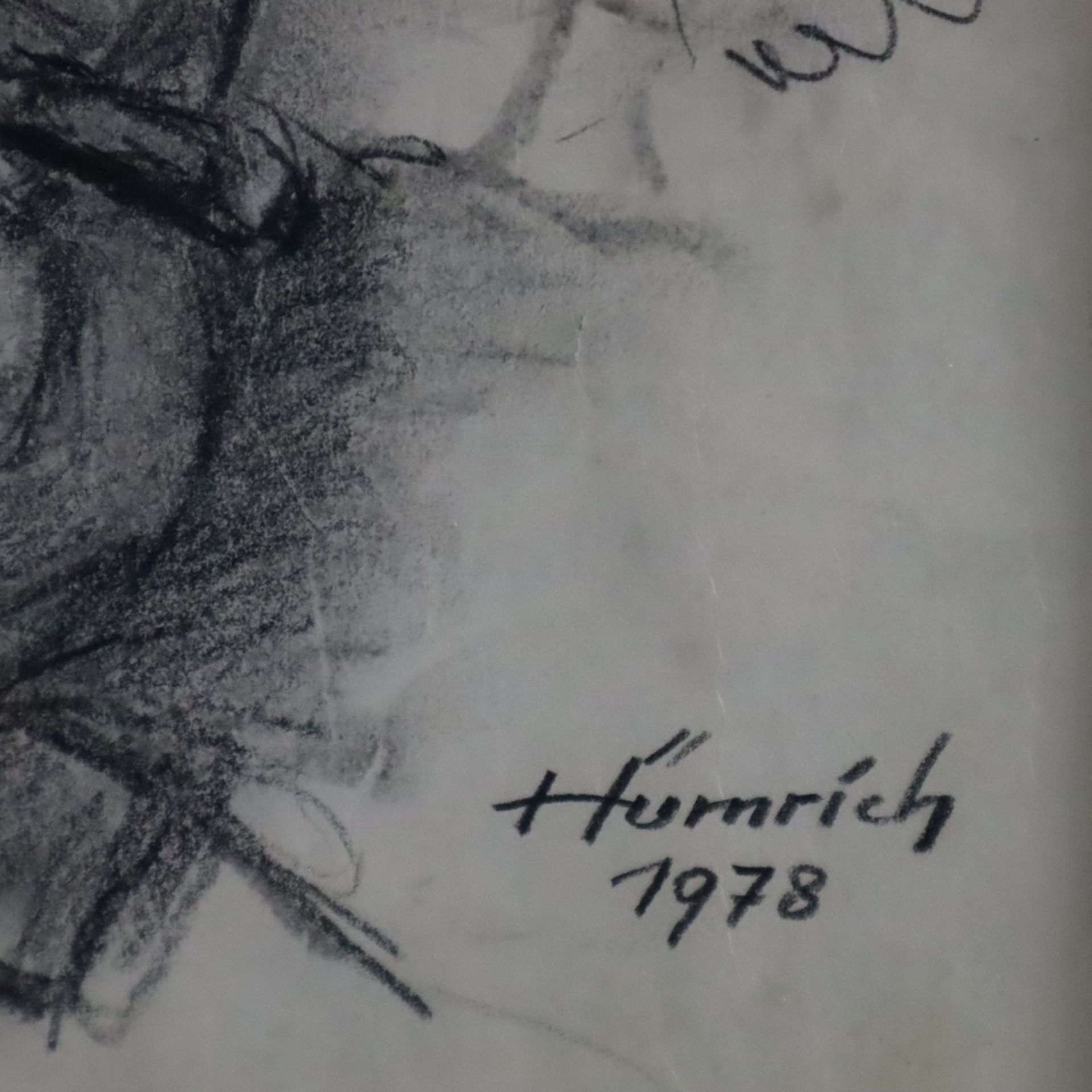 Hümrich (20.Jh.) - "Echte, alte "Meenzer Schoppenstecher", 1978, Kohlezeichnung, unten rechts signi - Bild 5 aus 5