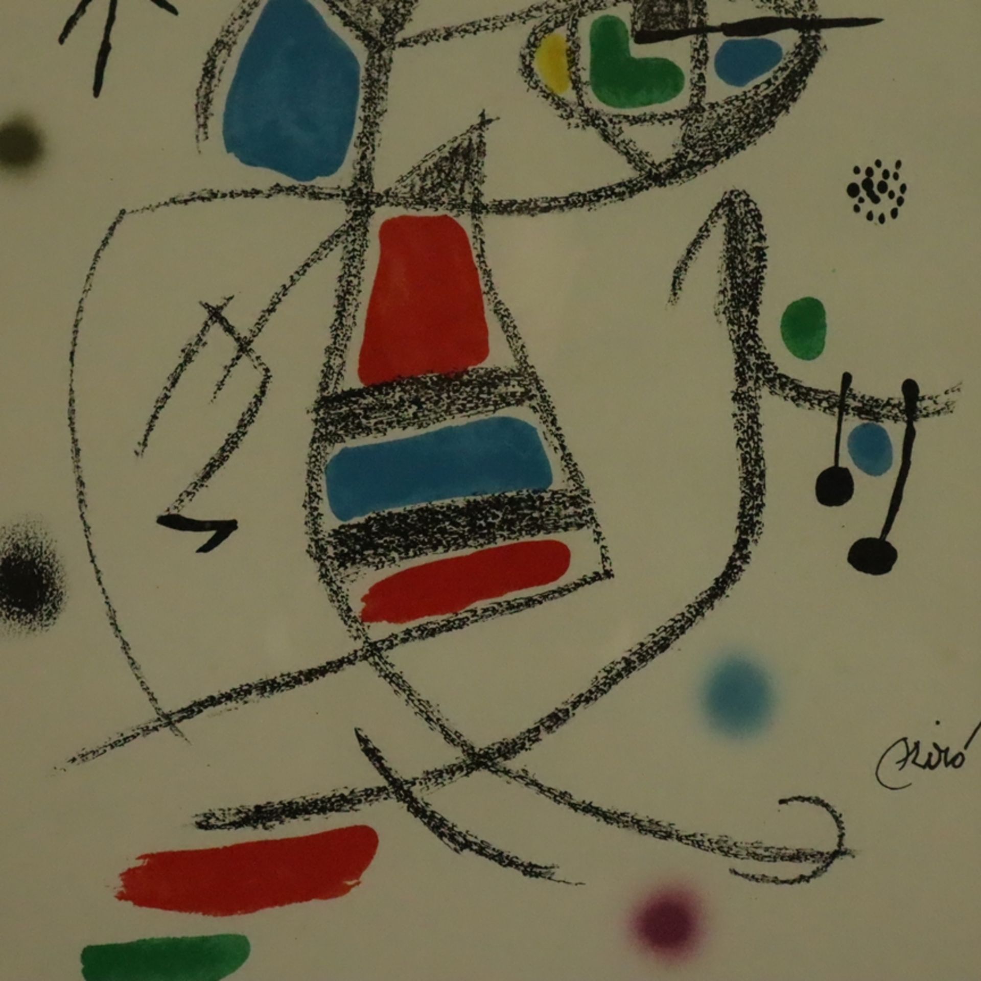 Miró, Joan (1893 Barcelona -1983 Mallorca) - Farblithografie, Blatt aus der Suite "Maravillas con V - Bild 4 aus 5
