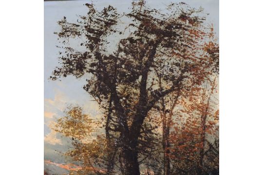 Heydendahl, Joseph (1844 -Düsseldorf- 1906 / wohl) - Abendstimmung im Winterwald, Öl auf Leinwand,  - Bild 6 aus 12